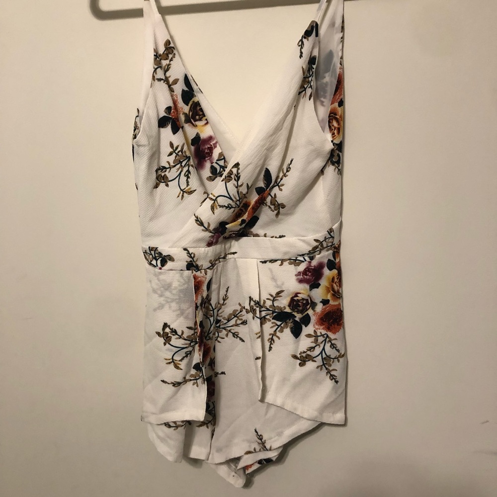 White floral romper